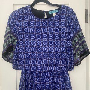 Tiered Silky Printed Dress
